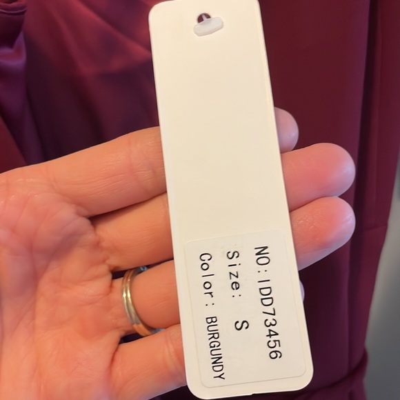 Small burgundy dress with tags. Purchased from morning lavender.com - Picture 3 of 4